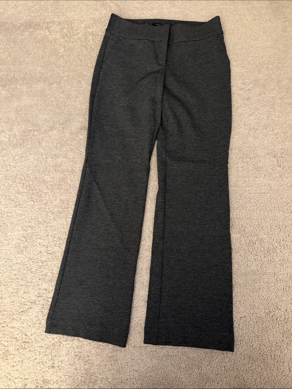 Ann Taylor Factory Charcoal Stretch Knit Trouser Pants